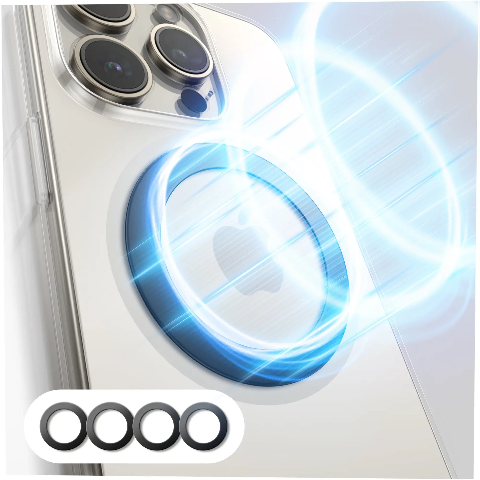Upgrade Your Charging Game! 🚀✨ Grab the LISEN 4-Pack Ultra-Thin MagSafe Stickers with Strong Suction Ring Magnets - Perfect for iPhone 16/15/14/13/12 & Samsung Devices! 🔋📱