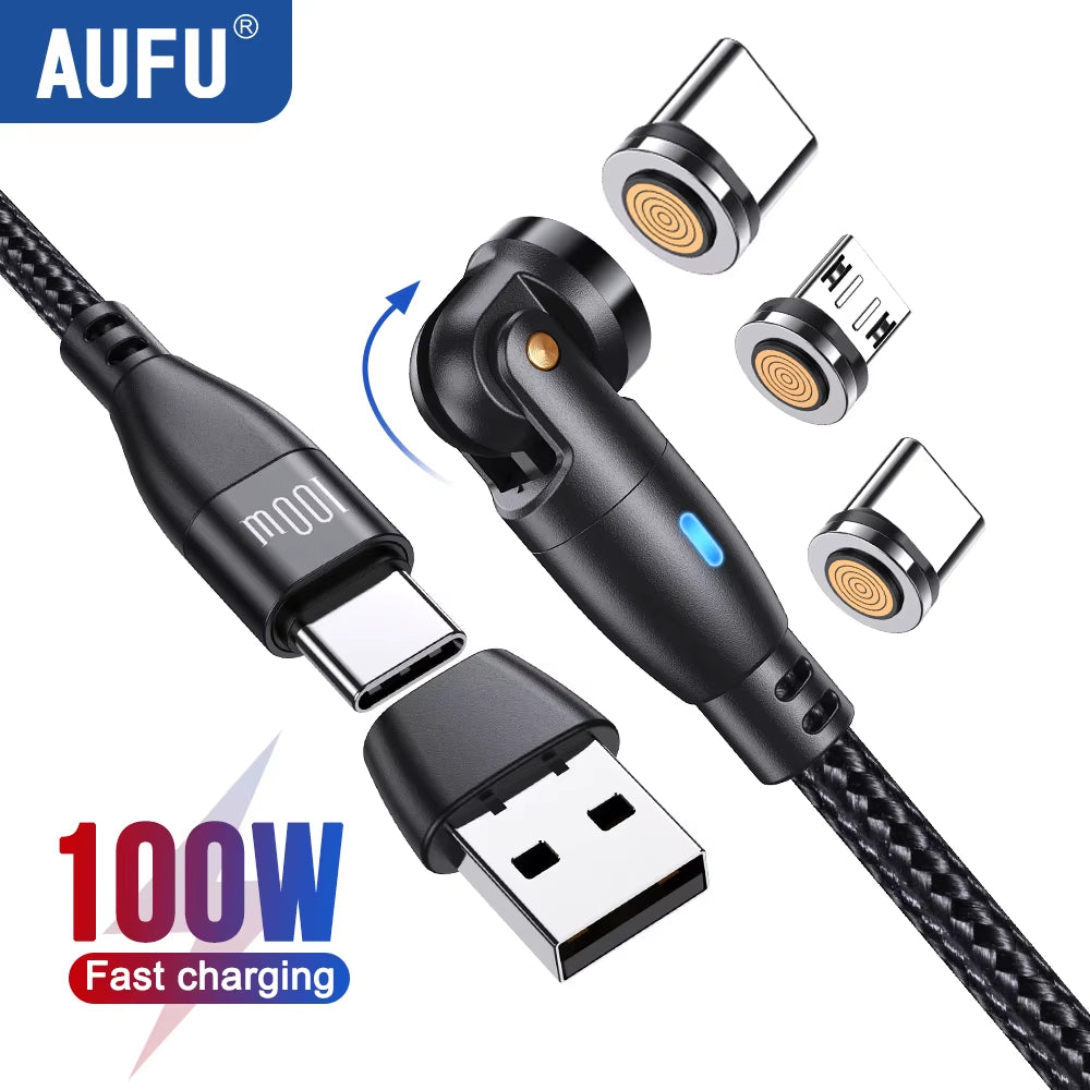 Power Up Your Devices with the 100W Magnetic USB Type C Cable! ⚡️ Fast Charging for MacBook, Samsung & iPhone! 🔌✨