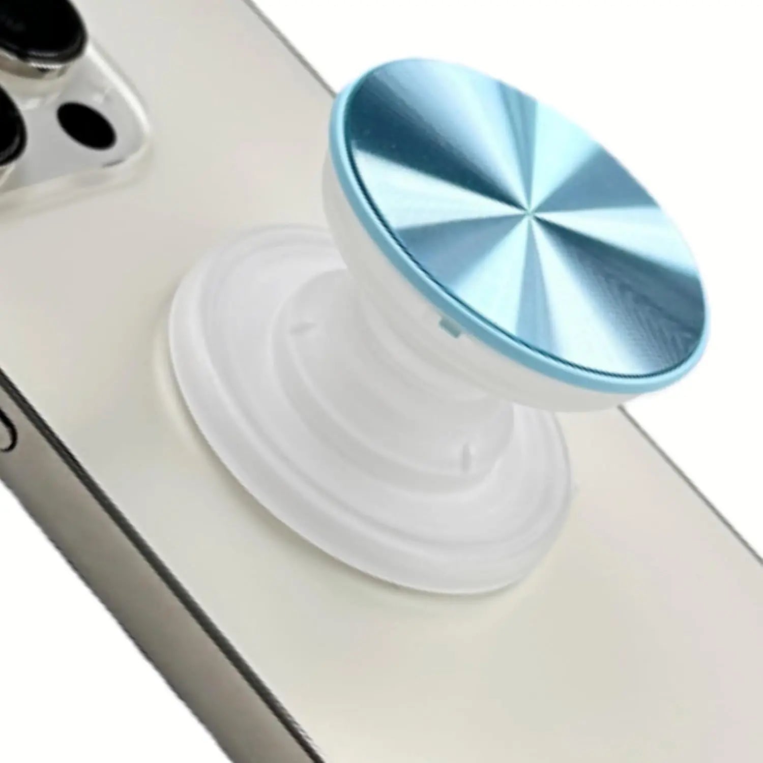 MagSafe-Compatible Collapsible Phone Grip and Stand - Expandable Holder for iPhone 12 to 17 Series with CD Transparent Design