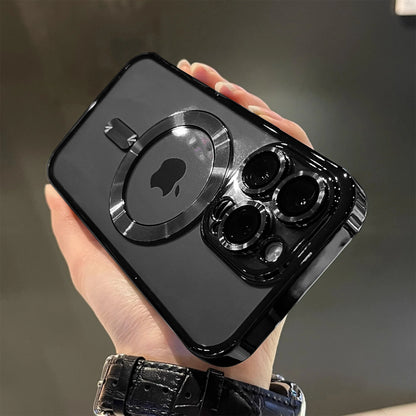 Luxury Clear Magnetic Case for MagSafe Wireless Charging - Shockproof Silicone Cover for iPhone 11, 12, 13, 14, 15, 16, and 17 Pro Max