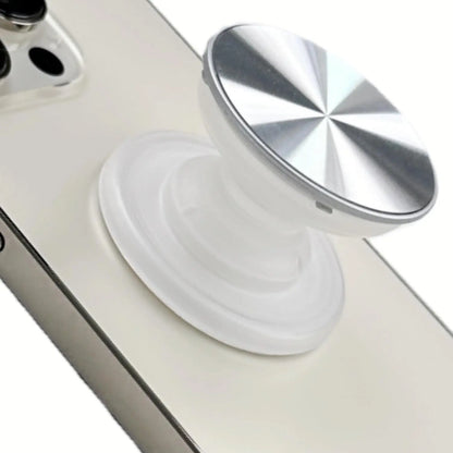 MagSafe-Compatible Collapsible Phone Grip and Stand - Expandable Holder for iPhone 12 to 17 Series with CD Transparent Design