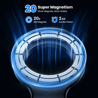 TOPK Magnetic Car Phone Mount - Air Vent Holder with Enhanced Magnet for iPhone Devices