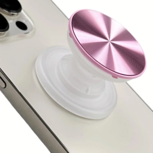MagSafe-Compatible Collapsible Phone Grip and Stand - Expandable Holder for iPhone 12 to 17 Series with CD Transparent Design