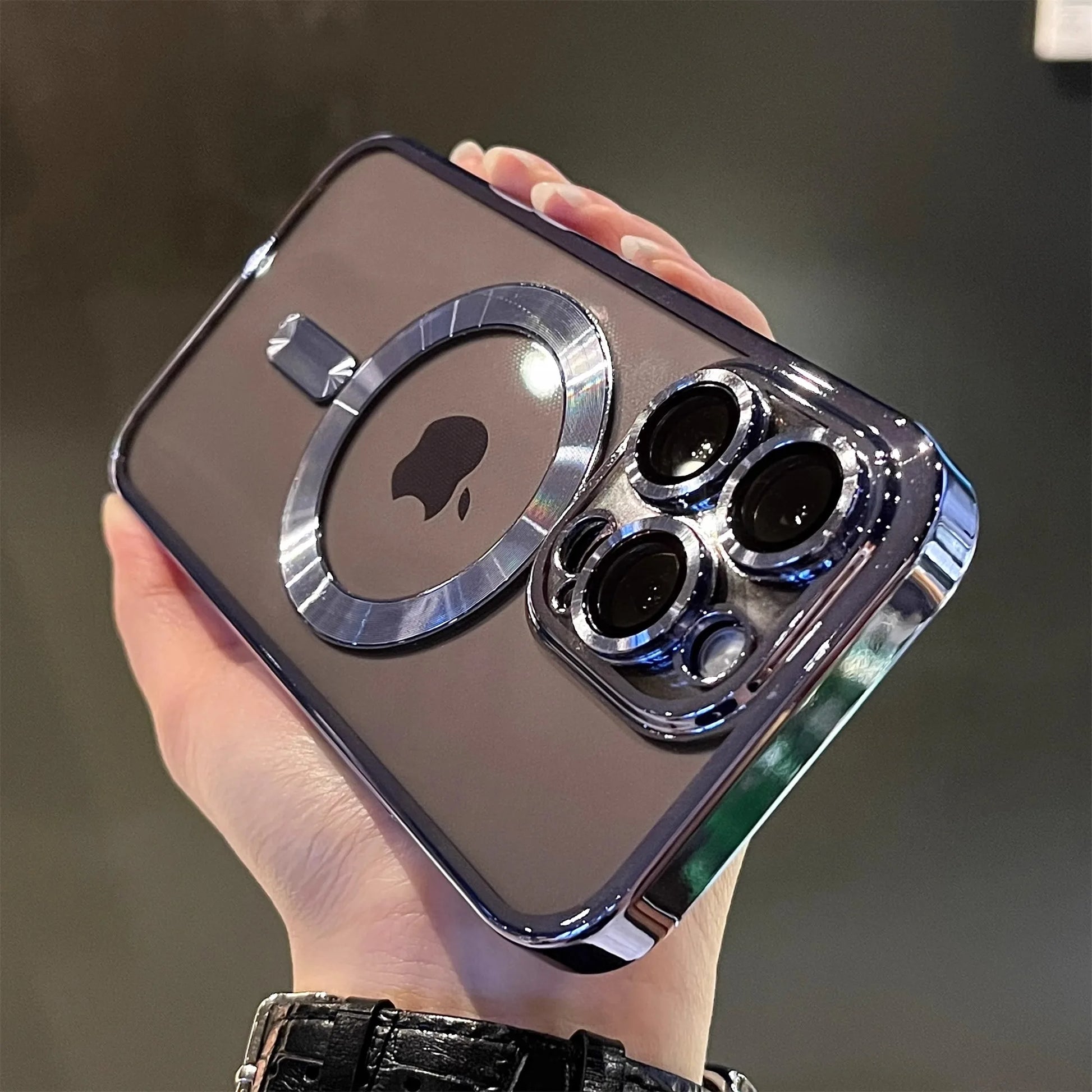 Luxury Clear Magnetic Case for MagSafe Wireless Charging - Shockproof Silicone Cover for iPhone 11, 12, 13, 14, 15, 16, and 17 Pro Max