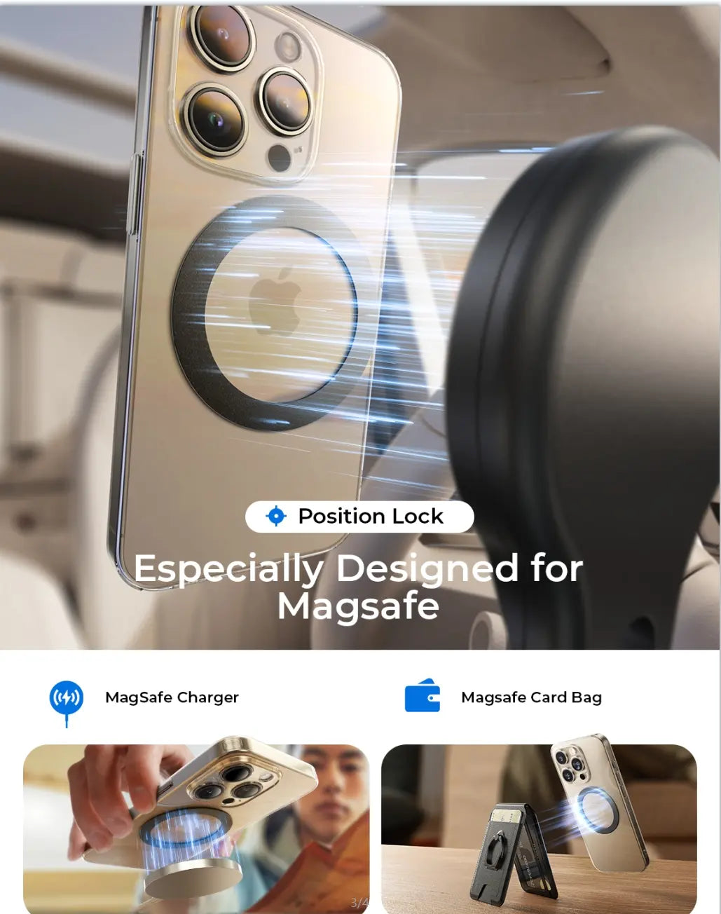 Upgrade Your Charging Game! 🚀✨ Grab the LISEN 4-Pack Ultra-Thin MagSafe Stickers with Strong Suction Ring Magnets - Perfect for iPhone 16/15/14/13/12 & Samsung Devices! 🔋📱