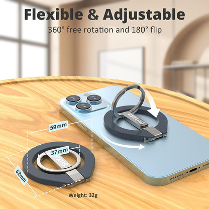 Boyata 360-Degree Rotating Magnetic Phone Ring Holder for MagSafe-Compatible Devices