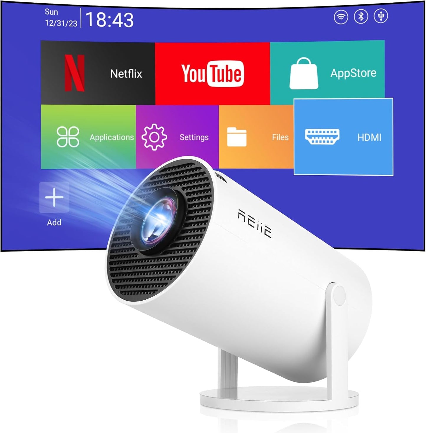 Upgrade Your Movie Nights with the 2025 HY300 PRO+ Mini Projector! 🌟✨ Smart Android 11.0, 4K Support, and Perfect for Outdoor Camping! 🎥🏕️ #HomeTheater #Projector
