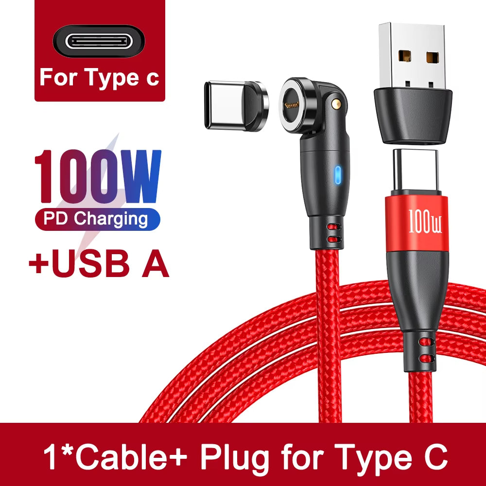 Power Up Your Devices with the 100W Magnetic USB Type C Cable! ⚡️ Fast Charging for MacBook, Samsung & iPhone! 🔌✨