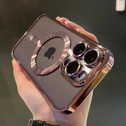 Luxury Clear Magnetic Case for MagSafe Wireless Charging - Shockproof Silicone Cover for iPhone 11, 12, 13, 14, 15, 16, and 17 Pro Max