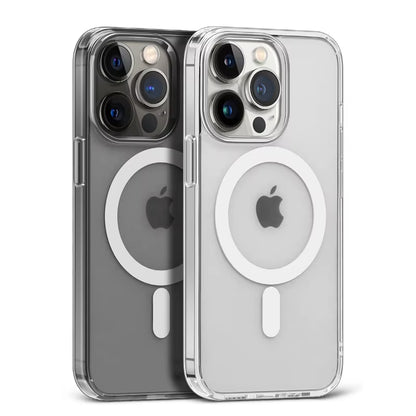 Magnetic Clear Case for Apple iPhone 11-17 Pro Max and Plus Models, Optimized for MagSafe Wireless Charging Compatibility