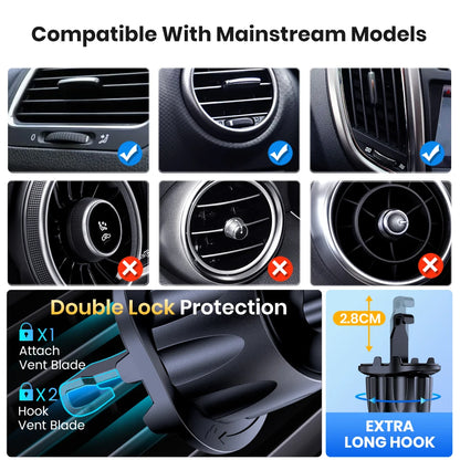 TOPK Magnetic Car Phone Mount - Air Vent Holder with Enhanced Magnet for iPhone Devices