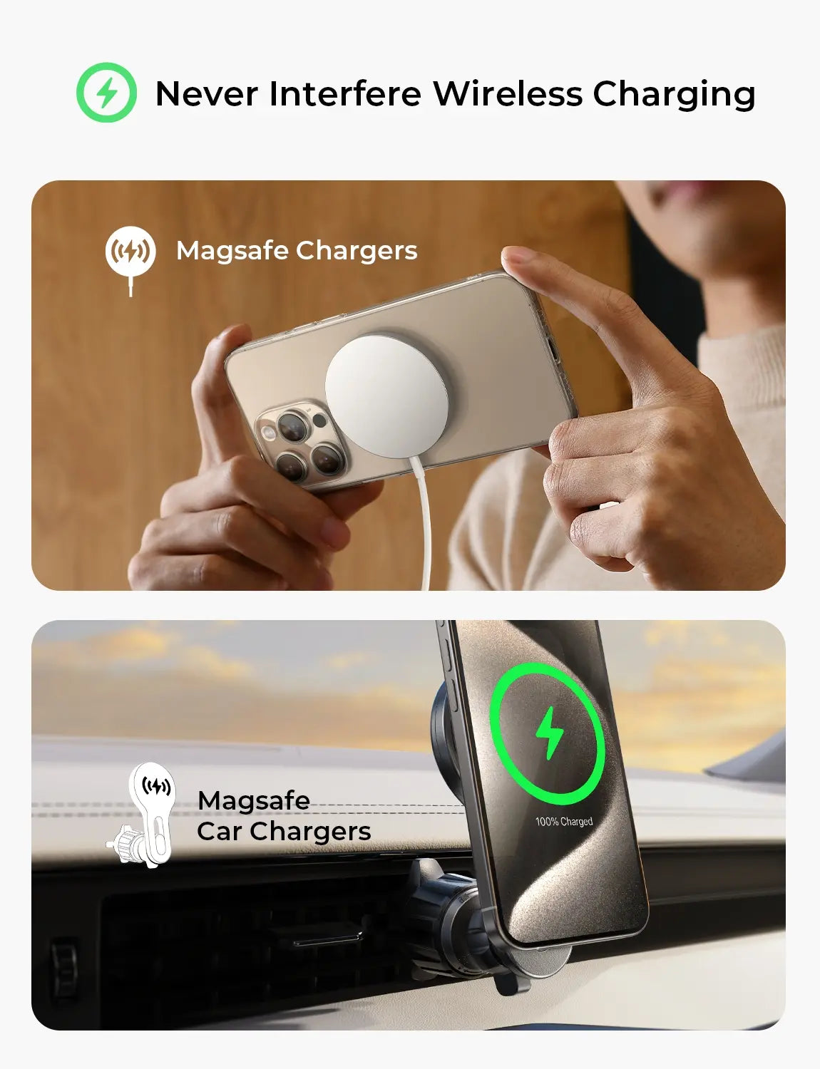Upgrade Your Charging Game! 🚀✨ Grab the LISEN 4-Pack Ultra-Thin MagSafe Stickers with Strong Suction Ring Magnets - Perfect for iPhone 16/15/14/13/12 & Samsung Devices! 🔋📱