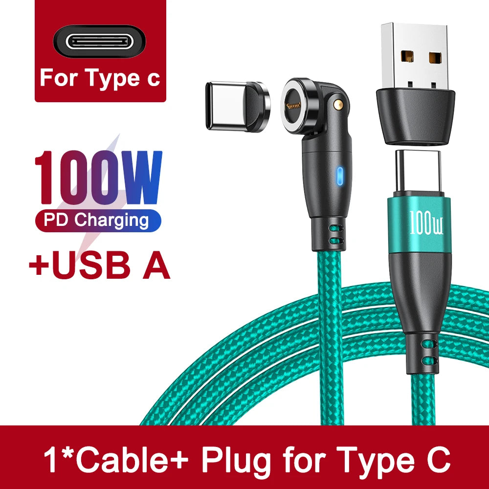 Power Up Your Devices with the 100W Magnetic USB Type C Cable! ⚡️ Fast Charging for MacBook, Samsung & iPhone! 🔌✨