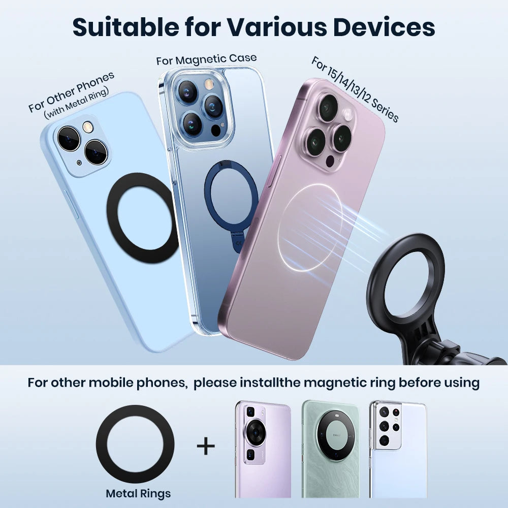 TOPK Magnetic Car Phone Mount - Air Vent Holder with Enhanced Magnet for iPhone Devices