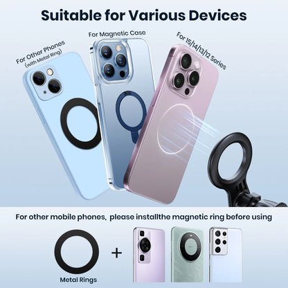 TOPK Magnetic Car Phone Mount - Air Vent Holder with Enhanced Magnet for iPhone Devices