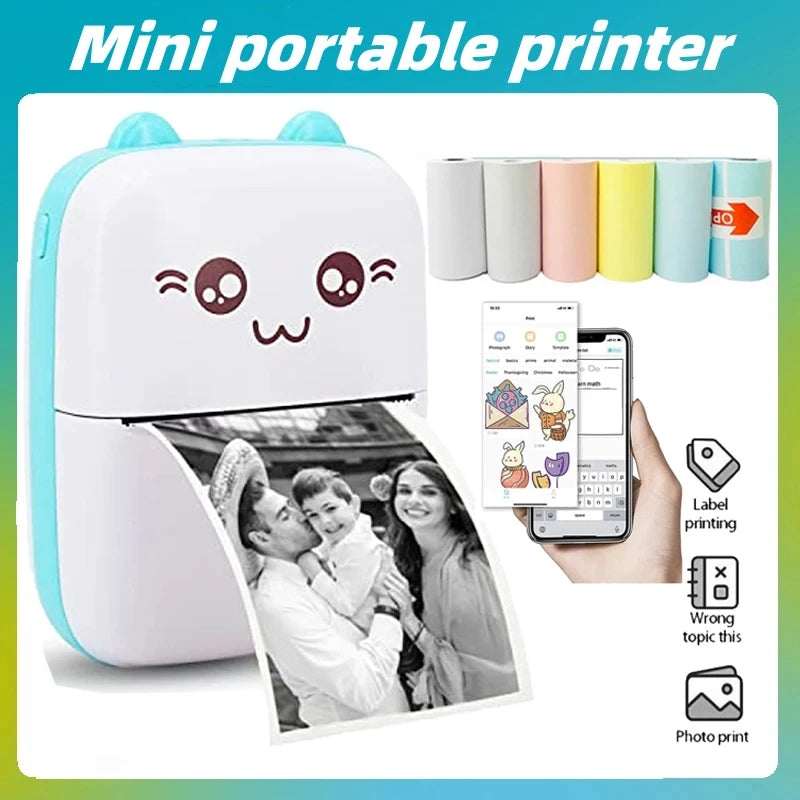 Print on the go with our Mini Cat Pocket Thermal Printer! 🐾📸 Perfect for wireless photo printing from your phone! 📱✨ #BluetoothPrinter #MiniPrinter #PhotoFun