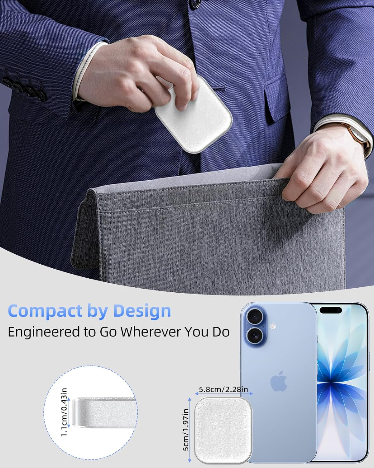Wireless Charger for AirPods - Compatible with AirPods 4 (ANC), 3rd, 2nd Generation, and New AirPods Pro 3 (2025) & 2nd Generation - Sleek and Portable Design for Home and Travel (Silver/White)