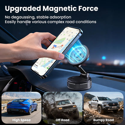 MagSafe 360° Adjustable Car Phone Mount - Compatible with iPhone 17 Pro Max, 16, 15, 14, 13, 12, and Air Plus - Essential Automotive Accessory